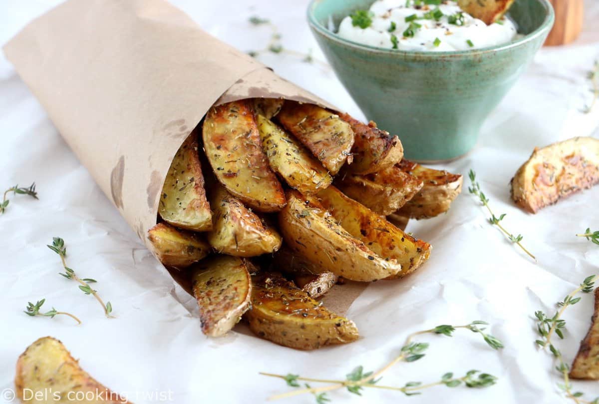 Garlic Herb Potato Wedges Dels Cooking Twist