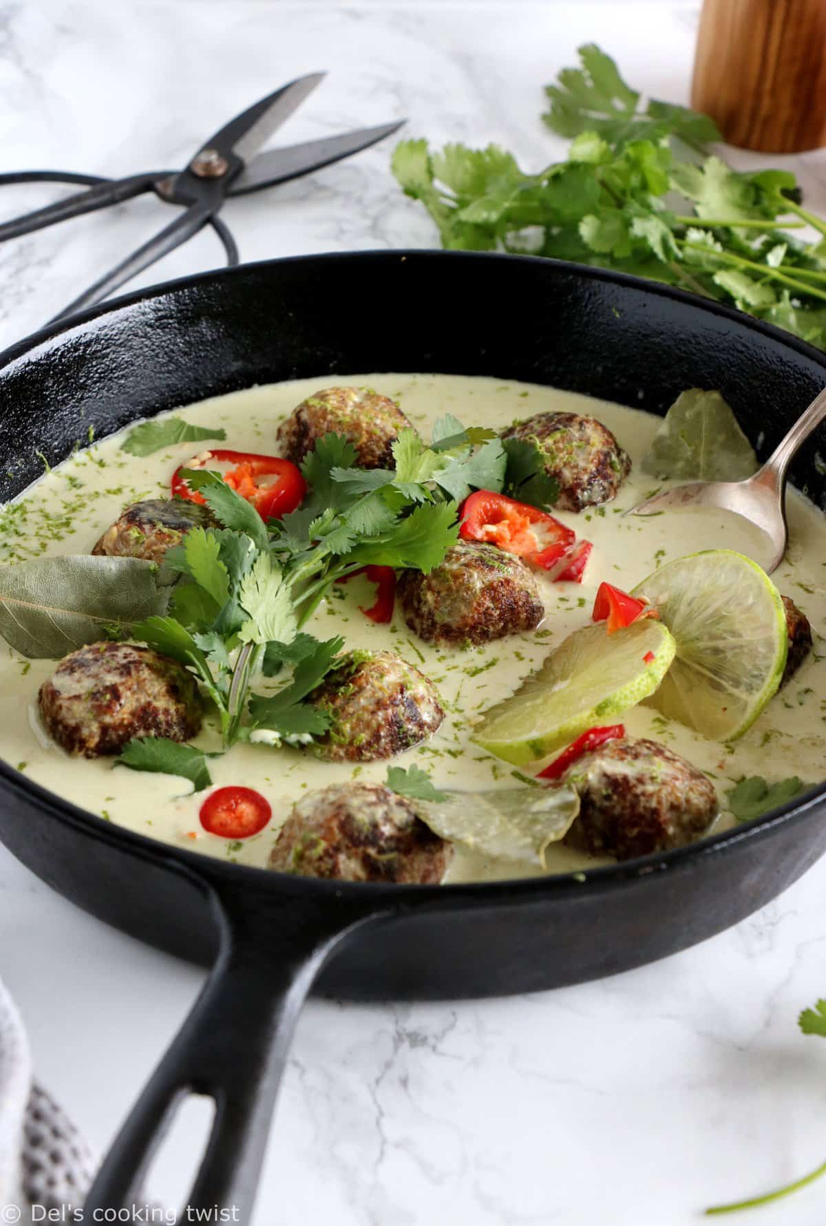 Thai Green Curry Vegan Meatballs