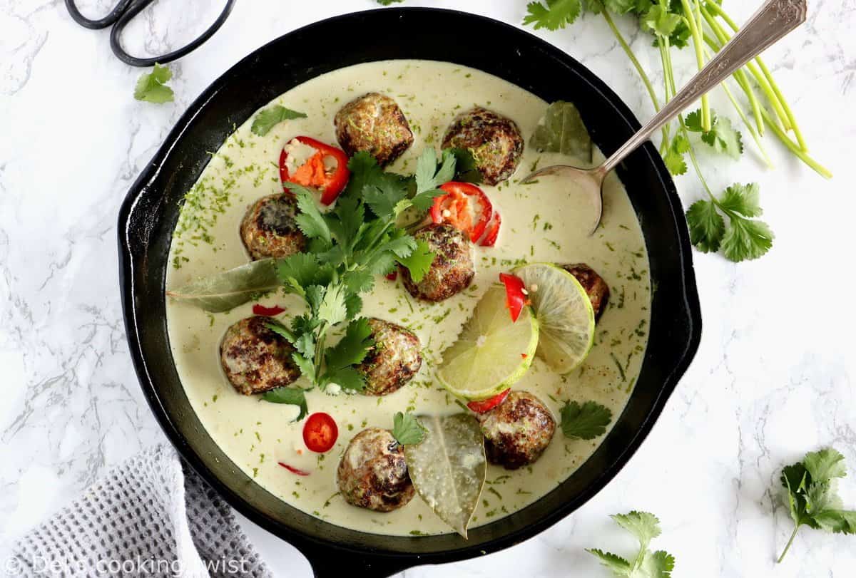 Thai Green Curry Vegan Meatballs