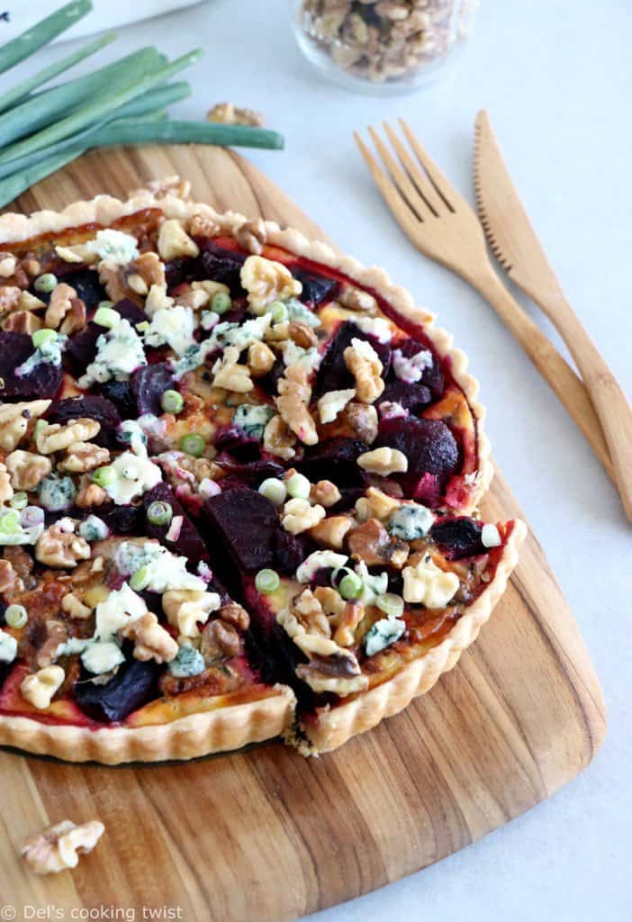 Beetroot, Blue Cheese & Walnut Tart Del's cooking twist