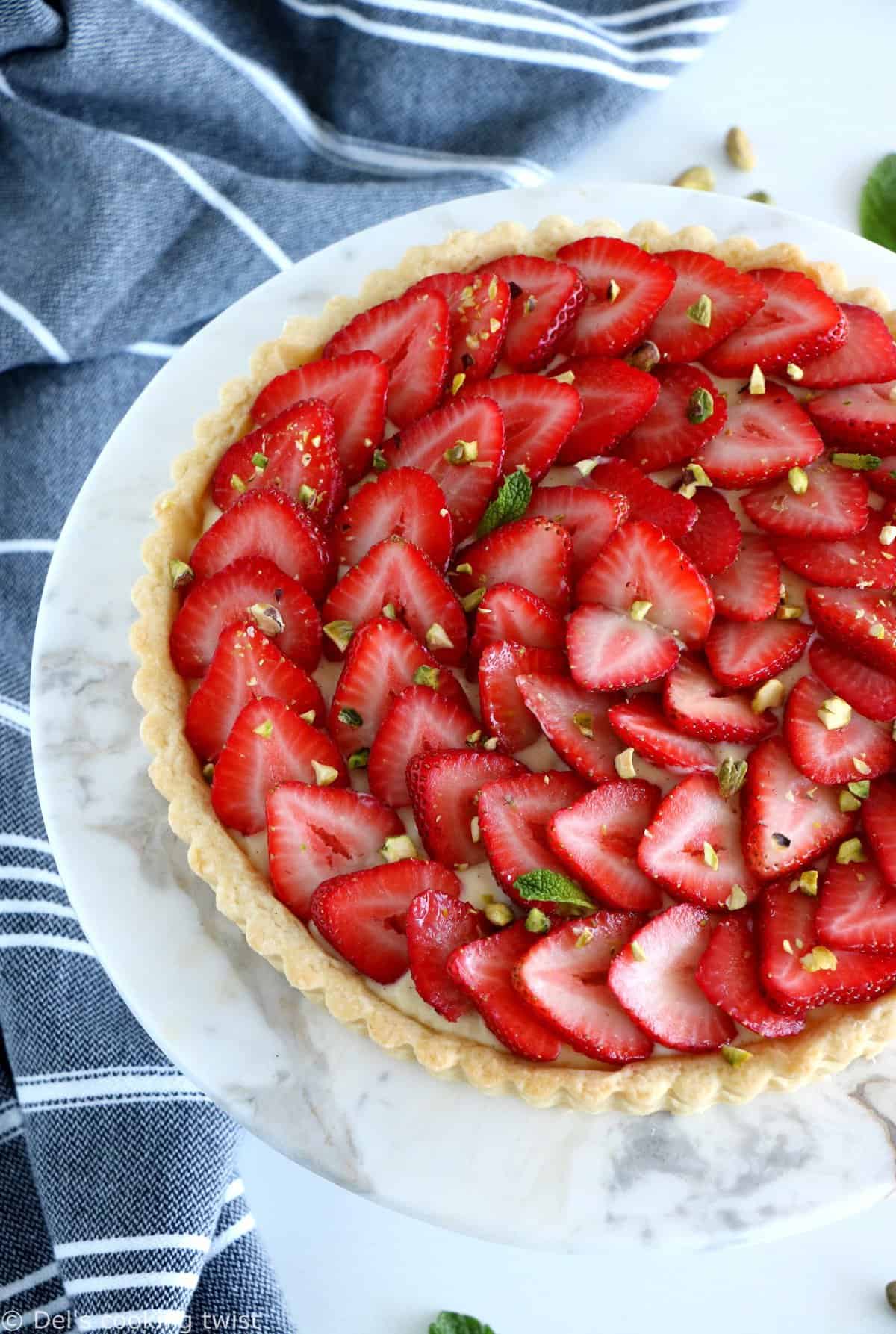 French Strawberry Tart with Pastry Cream