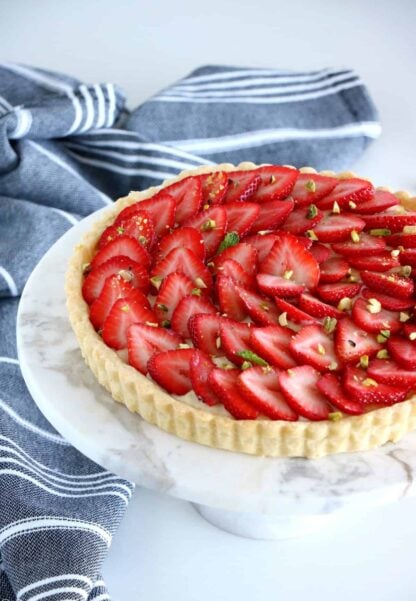 French Strawberry Tart with Pastry Cream