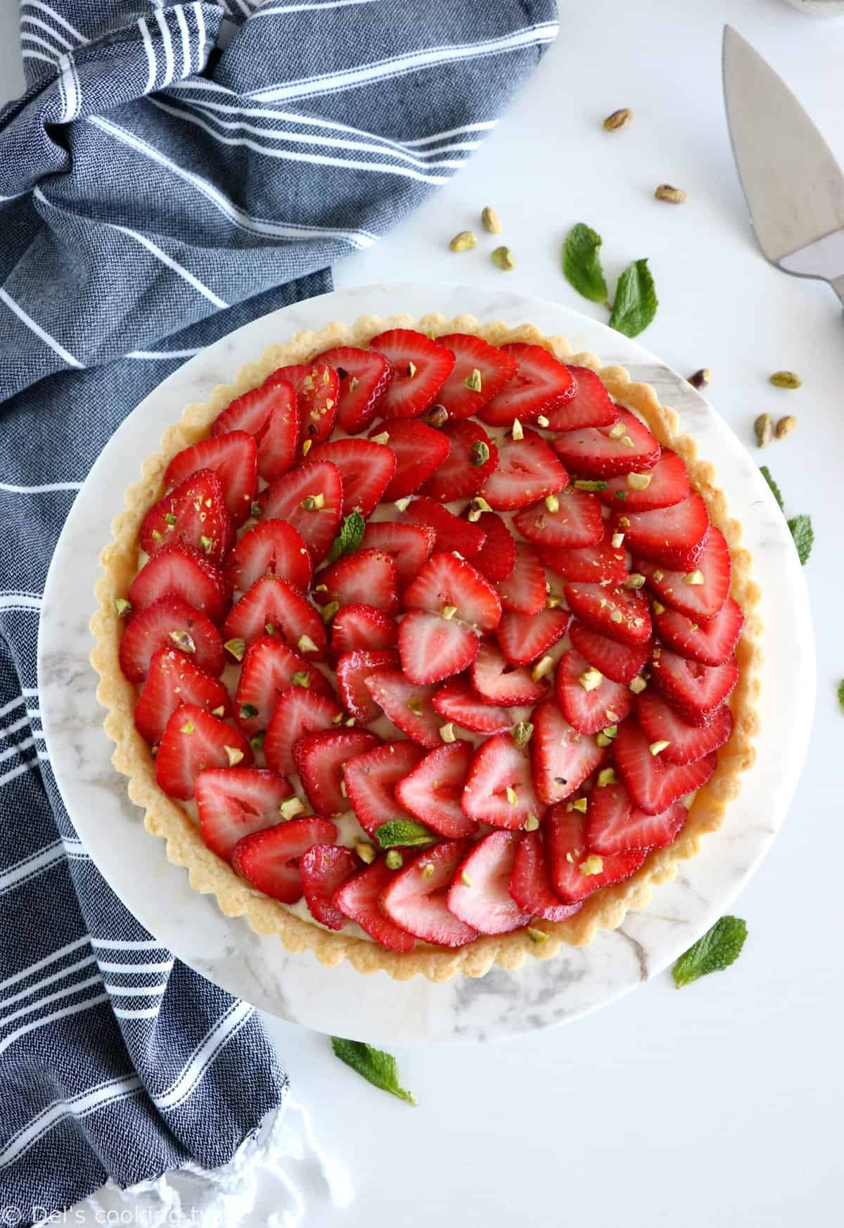 Tarte aux fraises à la crème pâtissière