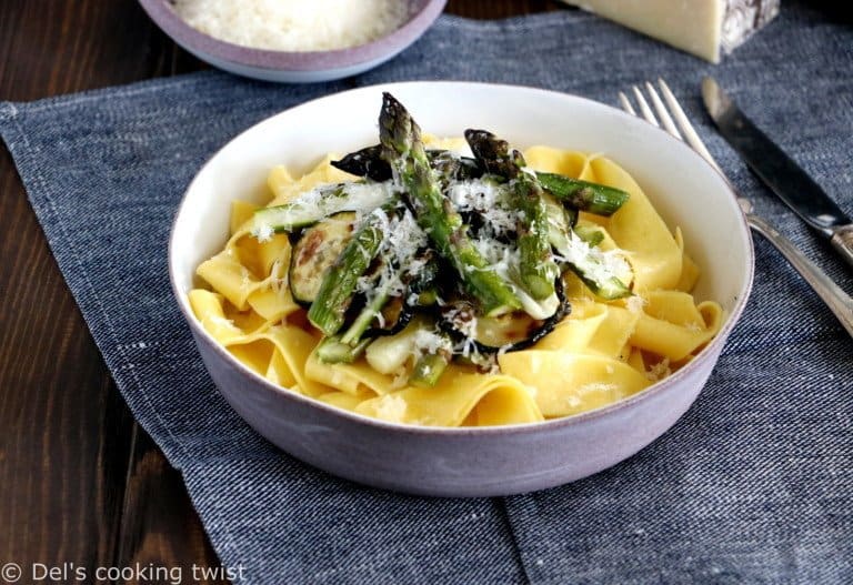 Fresh Pappardelle with Grilled Vegetables Del's cooking twist
