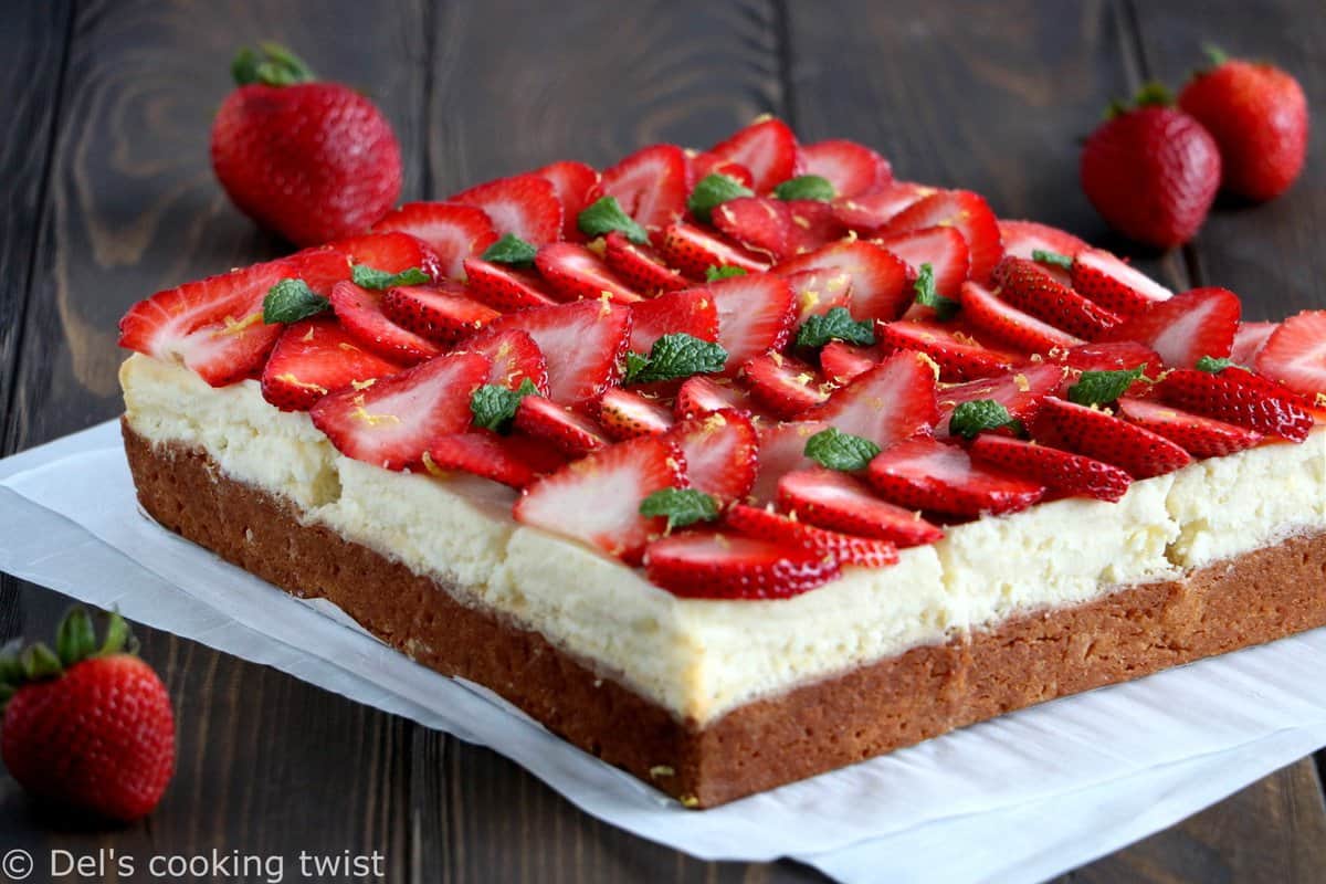 Strawberry Cheesecake Blondies