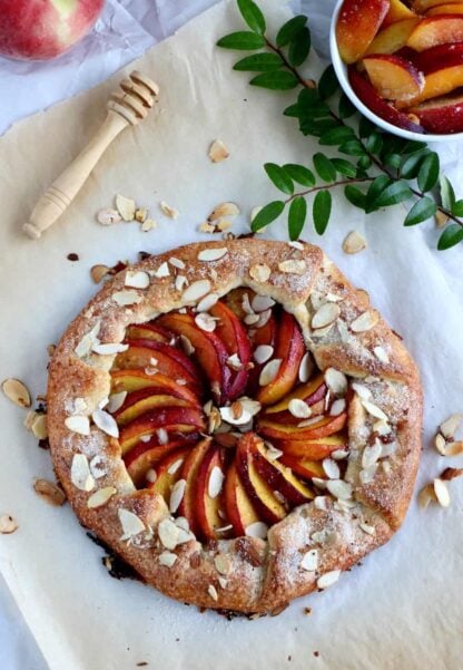 Honey Peach Galette with Buttermilk Crust