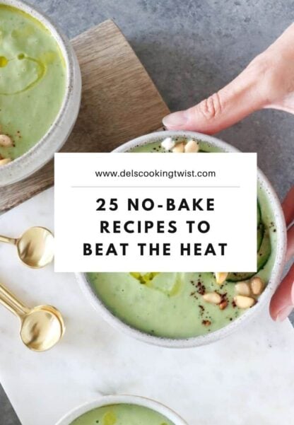 This summer, beat the heat with these 25 no-bake recipes. From the sweet and savory options, you will for sure find some inspiration to keep you chilled.