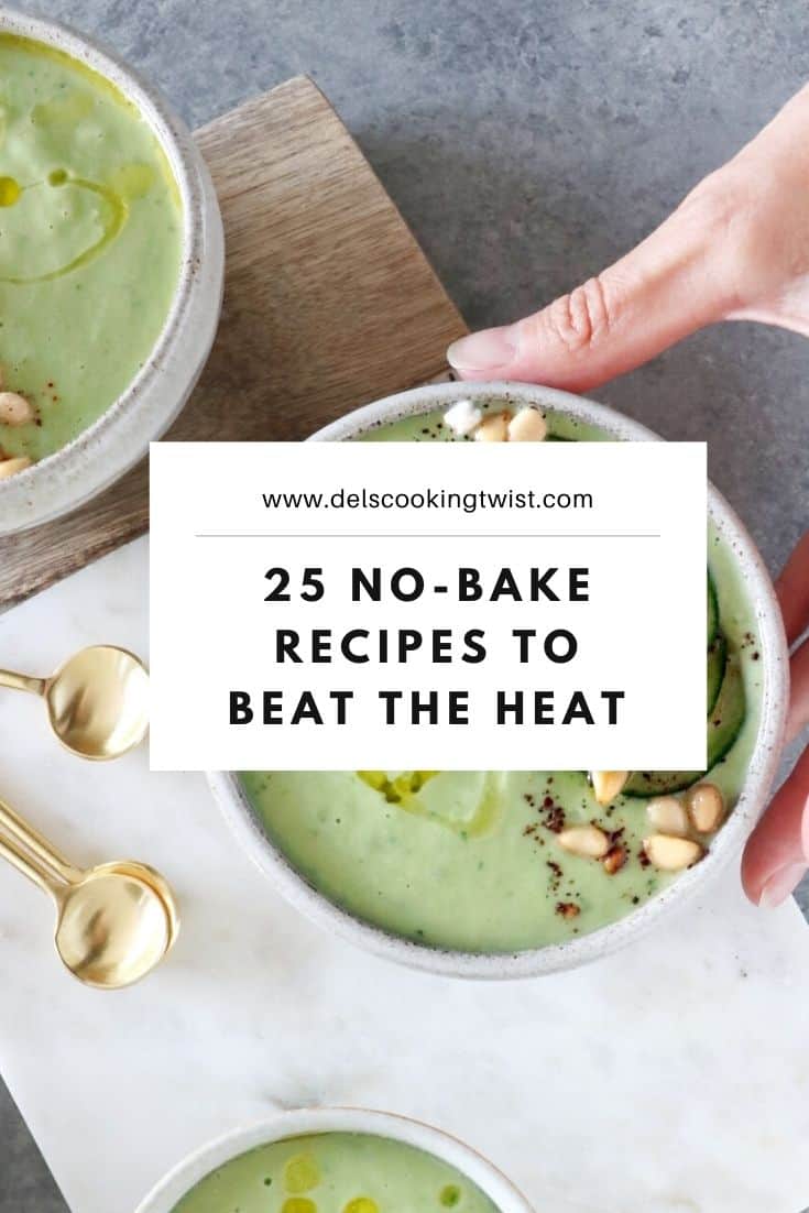 This summer, beat the heat with these 25 no-bake recipes. From the sweet and savory options, you will for sure find some inspiration to keep you chilled.