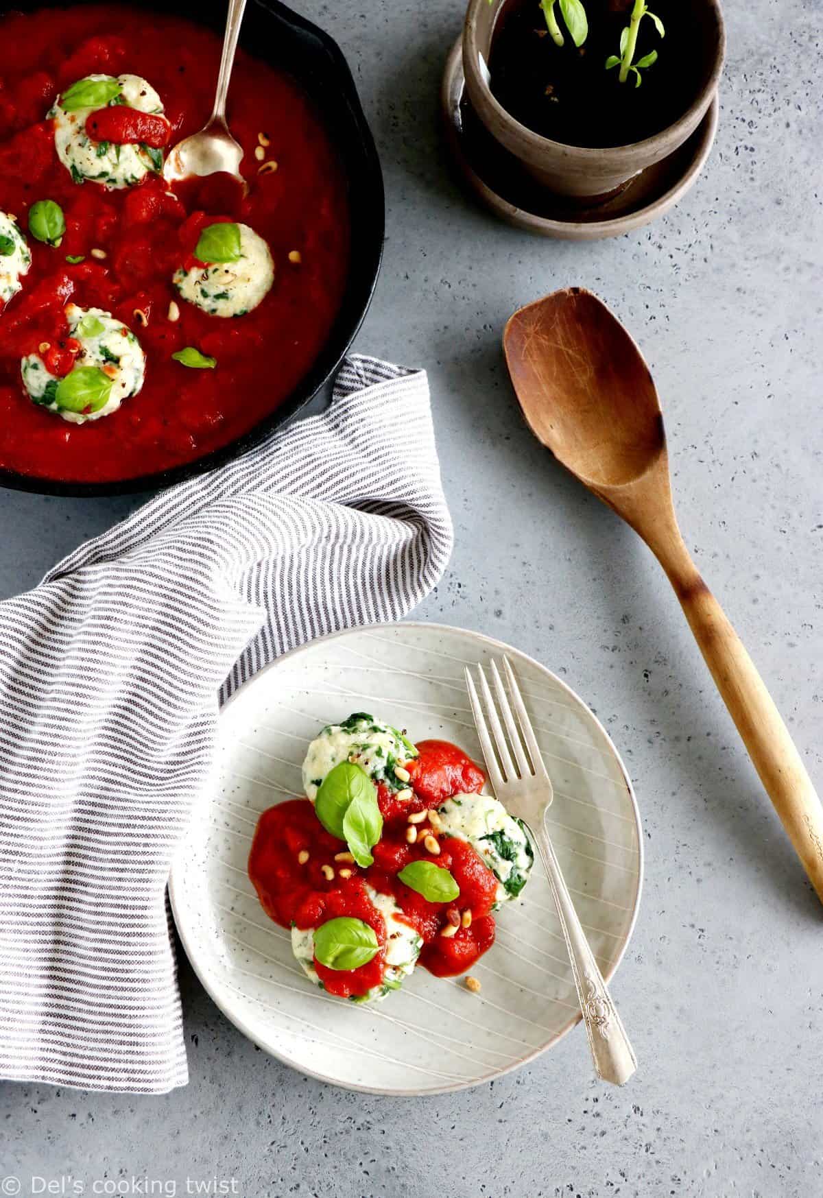 Spinach Ricotta Dumplings