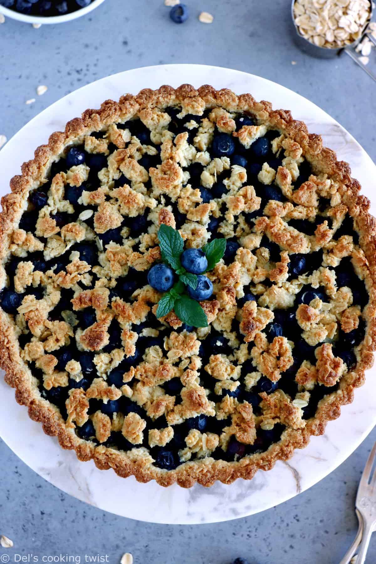 Blueberry Pie with Oat Crust