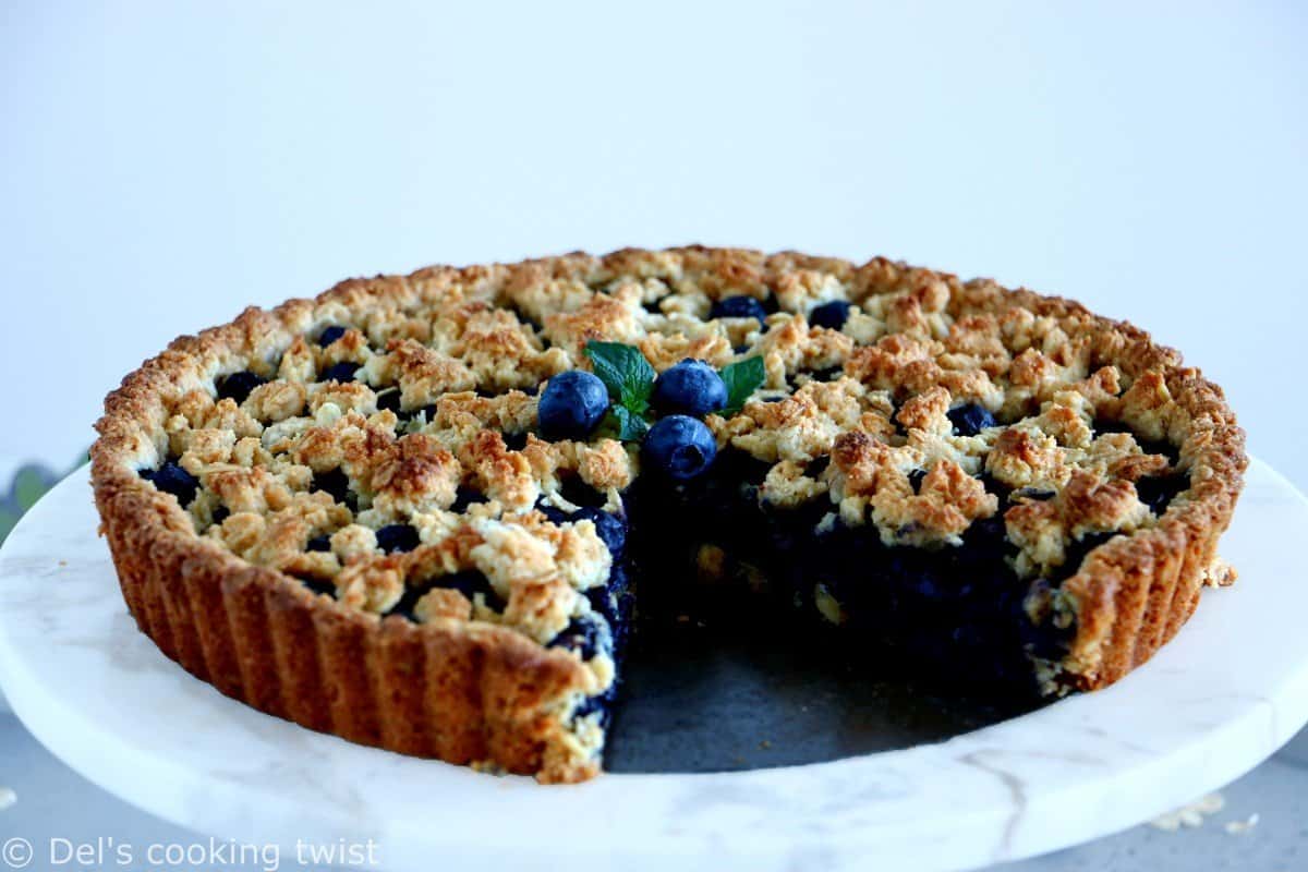 Blueberry Pie with Oat Crust