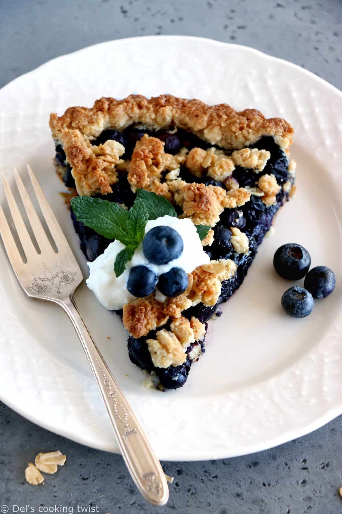 Blueberry Pie with Oat Crust