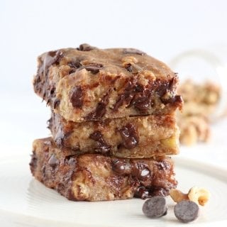 Healthy Vegan Chocolate Chip Blondies