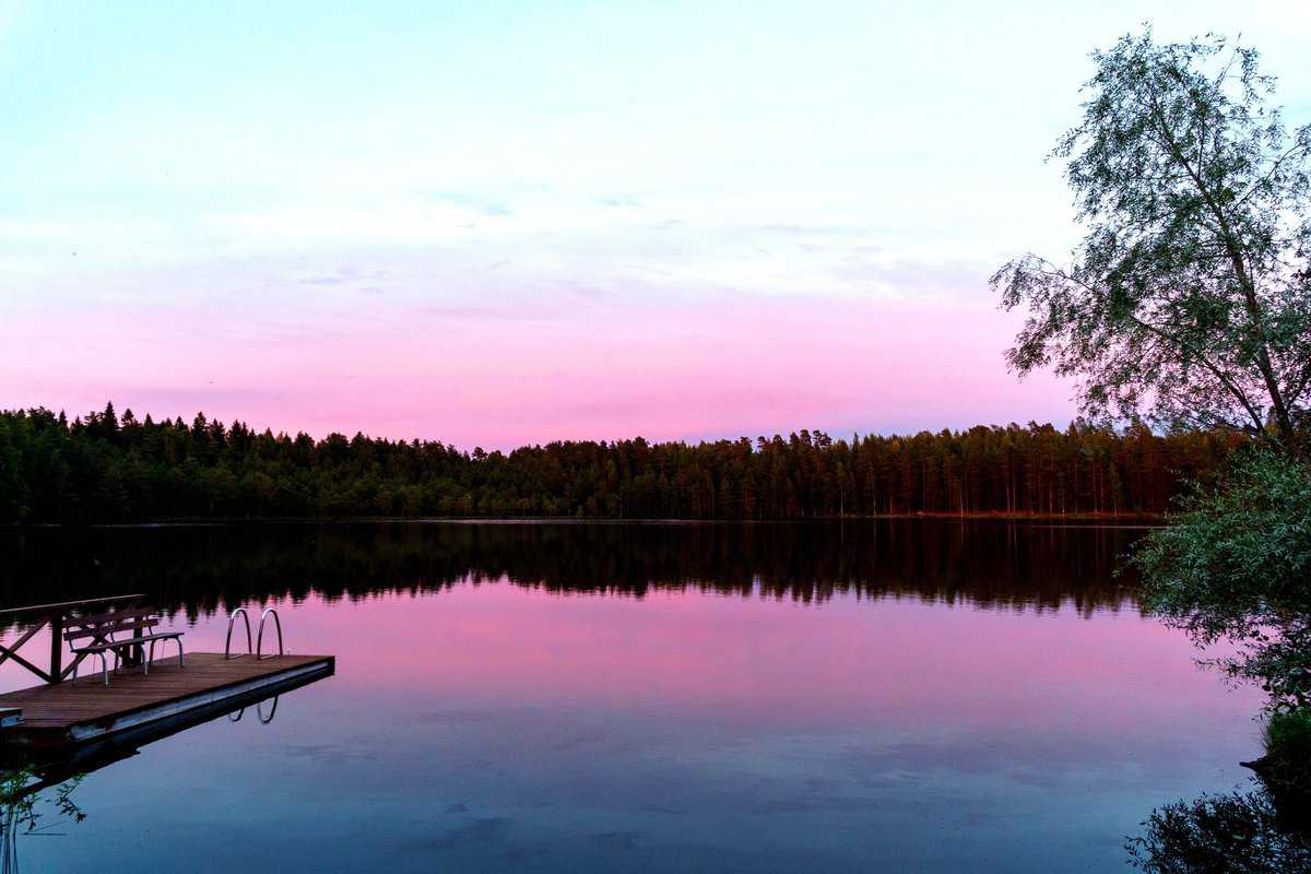 Hollola lake sunset