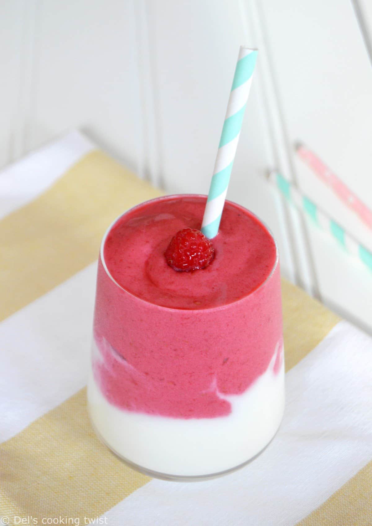 Raspberry Banana Layered Smoothie