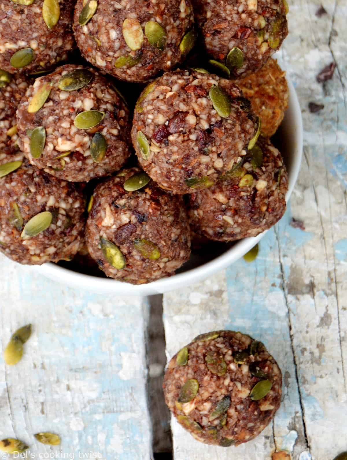 Boules énergétiques amandes et fruits secs