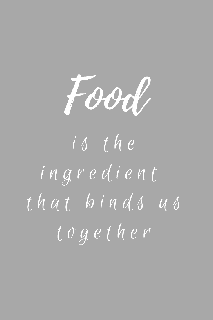 Food is the ingredient