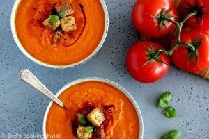 Roasted Red Pepper & Tomato Soup (Vegan) - Del's cooking twist