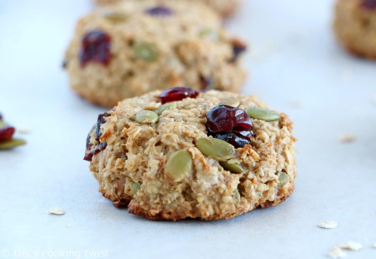 Cookies vegan banane et flocons d'avoine