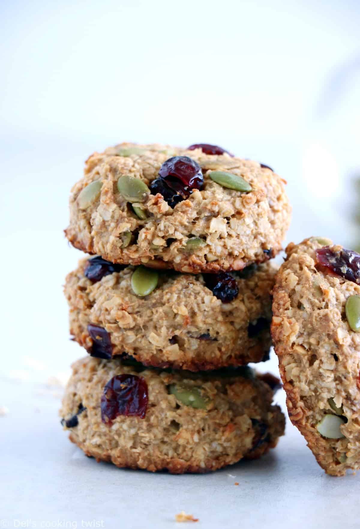 Cookies vegan banane et flocons d'avoine