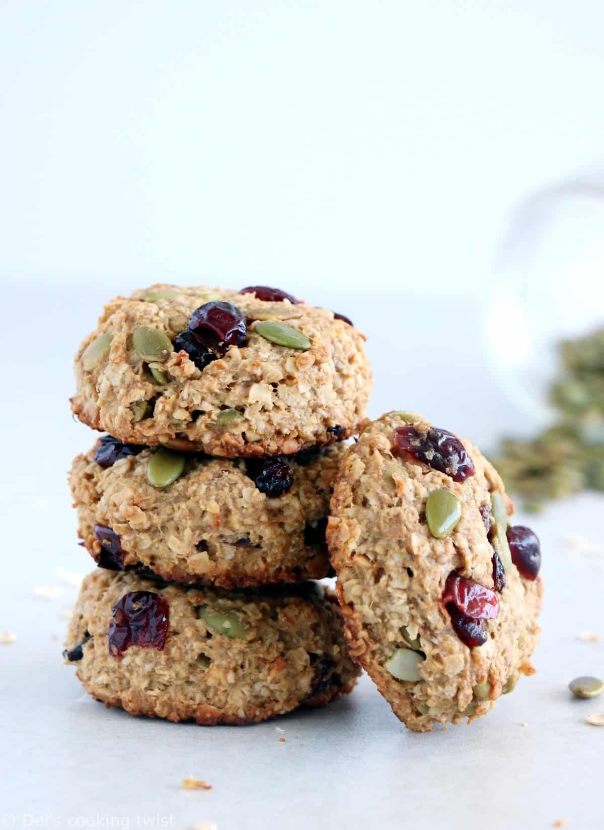 Cookies vegan banane et flocons d'avoine