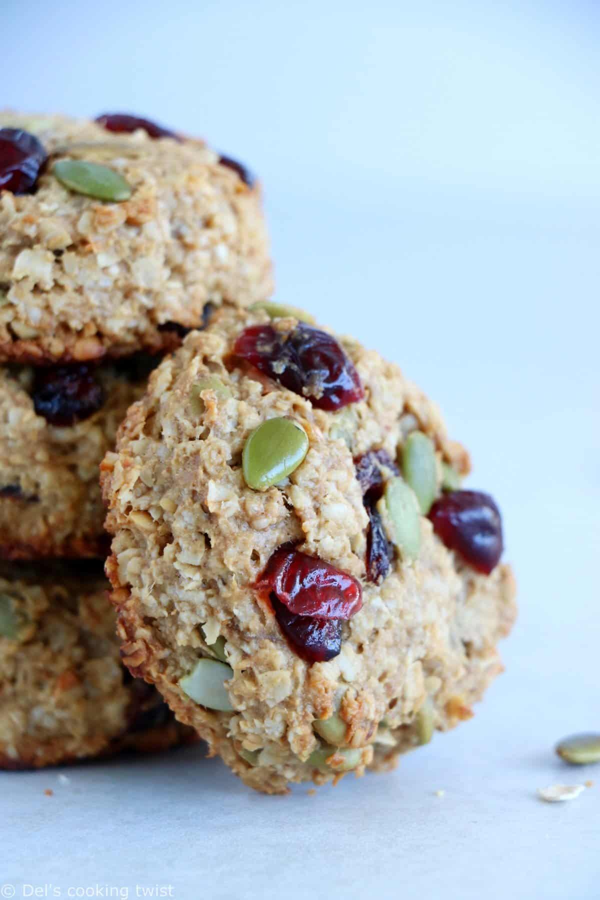 Cookies vegan banane et flocons d'avoine