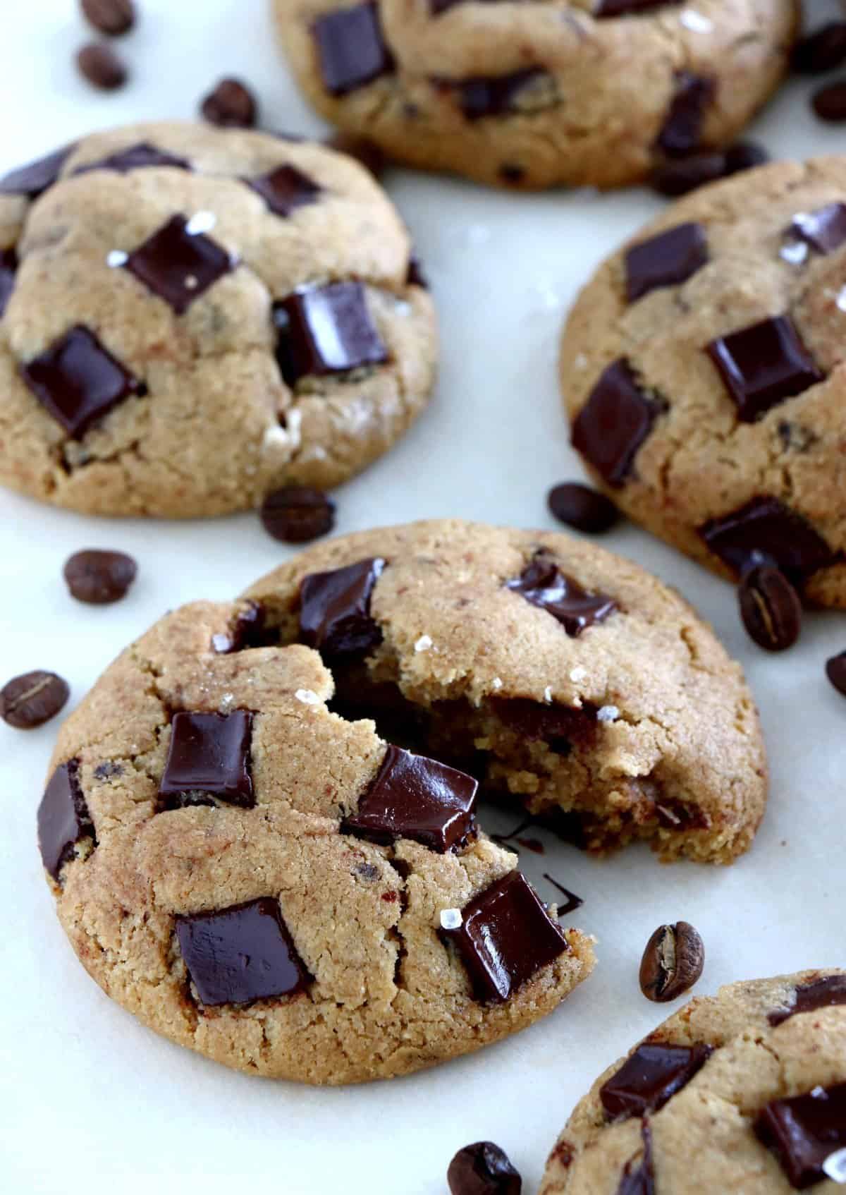 Brown Butter Coffee Tahini Cookies