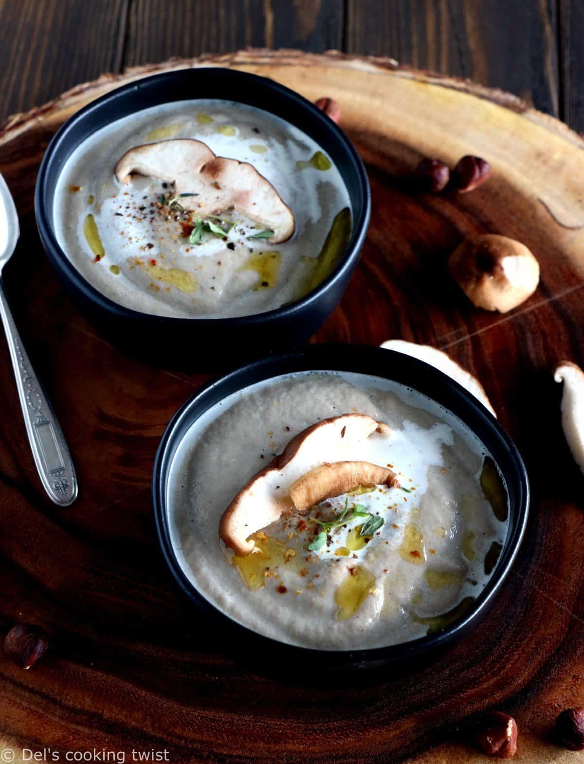 Soupe crémeuse aux champignons