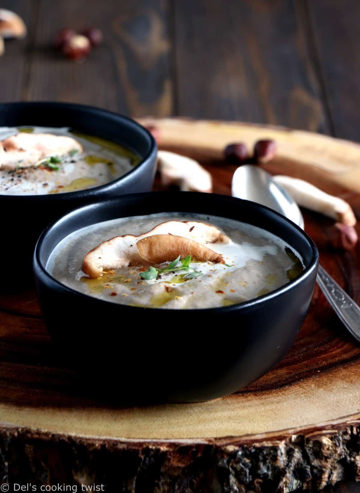 Soupe crémeuse aux champignons