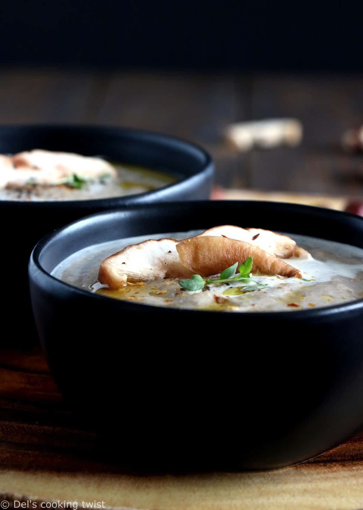 Soupe crémeuse aux champignons