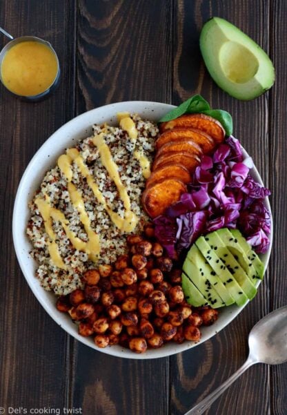 Curry Chickpea Sweet Potato Buddha Bowl