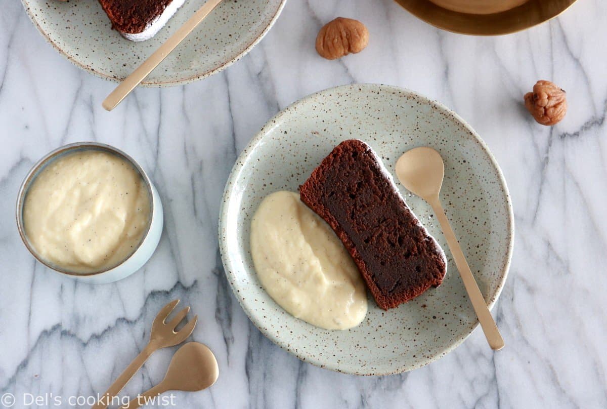 Fondant très gourmand au chocolat et à la crème de marrons