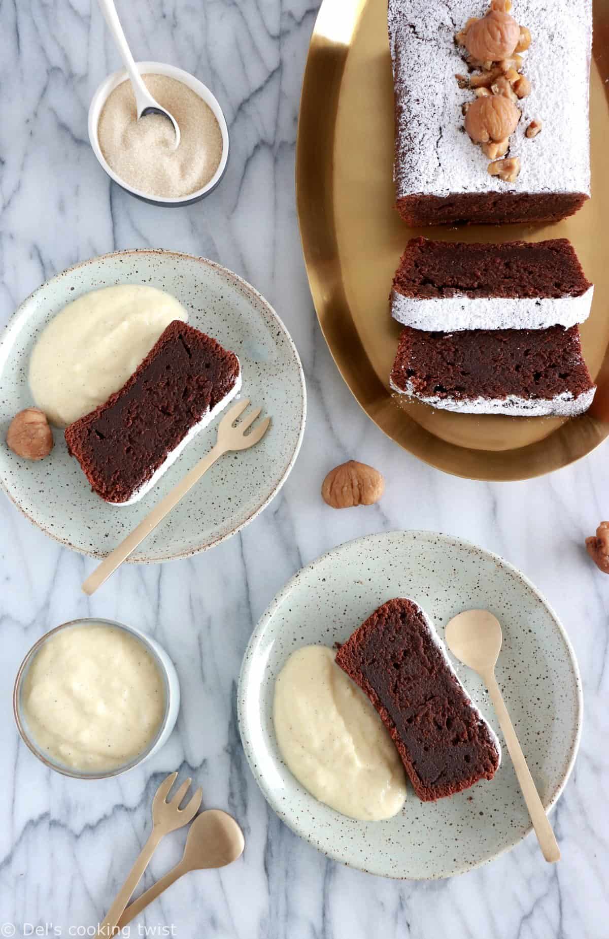 Fondant très gourmand au chocolat et à la crème de marrons