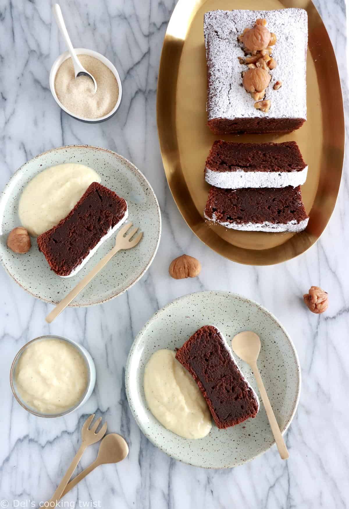 Fondant très gourmand au chocolat et à la crème de marrons