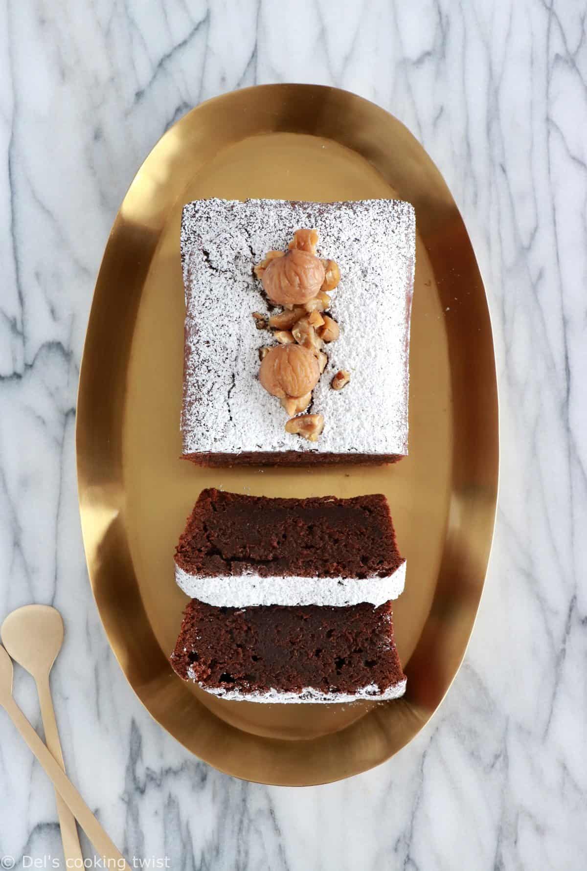 Fondant très gourmand au chocolat et à la crème de marrons