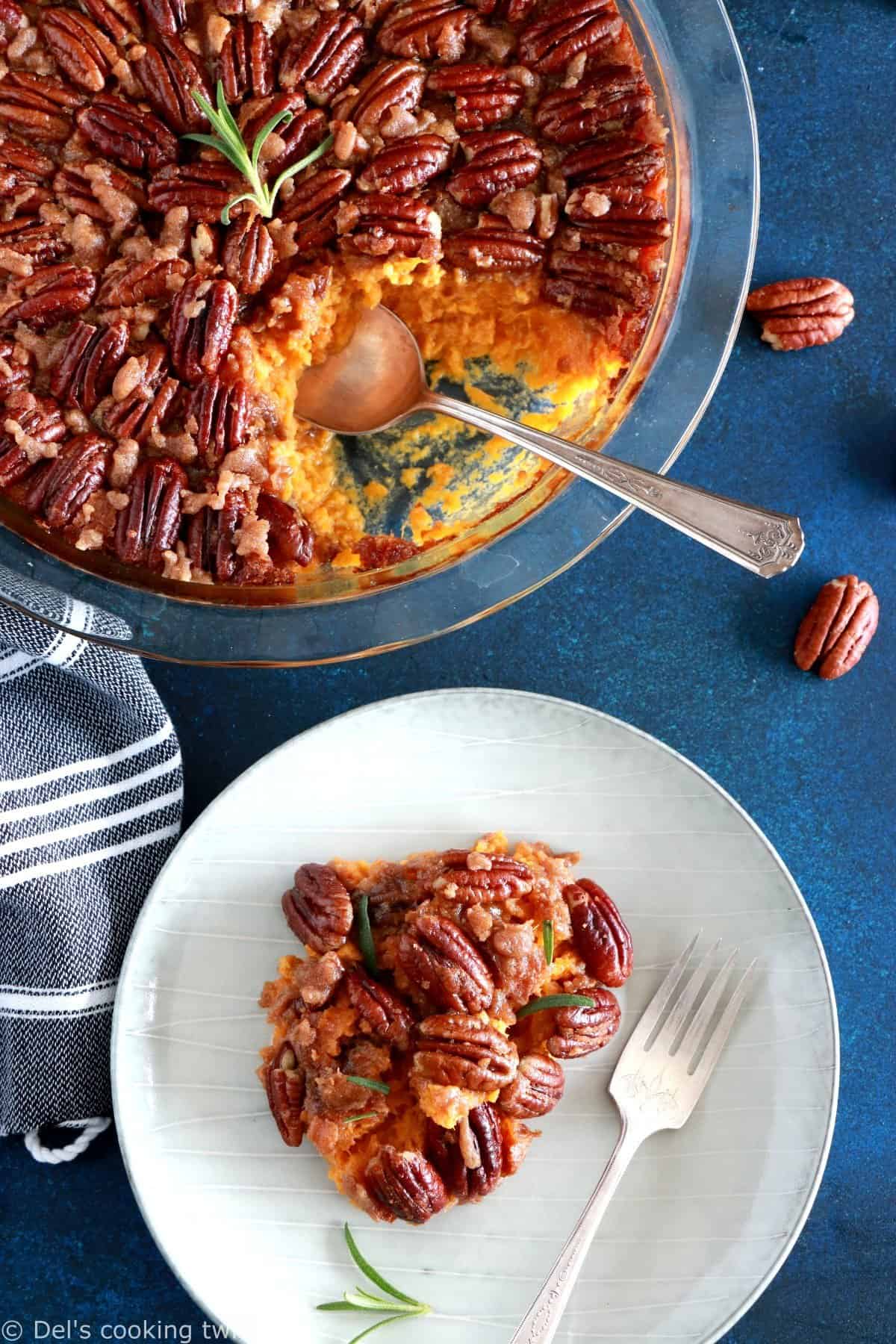 Crumble de patates douces aux noix de pécan (Sweet Potato Casserole)