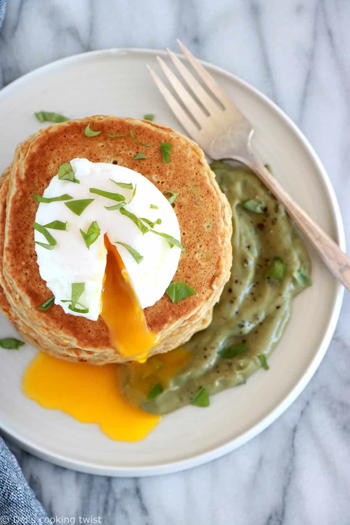 Pancakes salés à la farine de pois chiches (sans gluten)