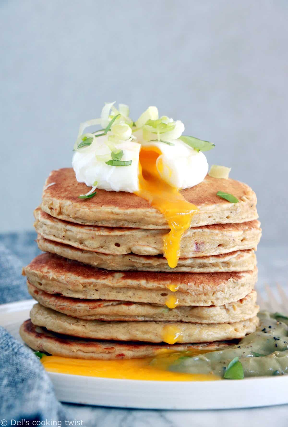 Pancakes salés à la farine de pois chiches (sans gluten)