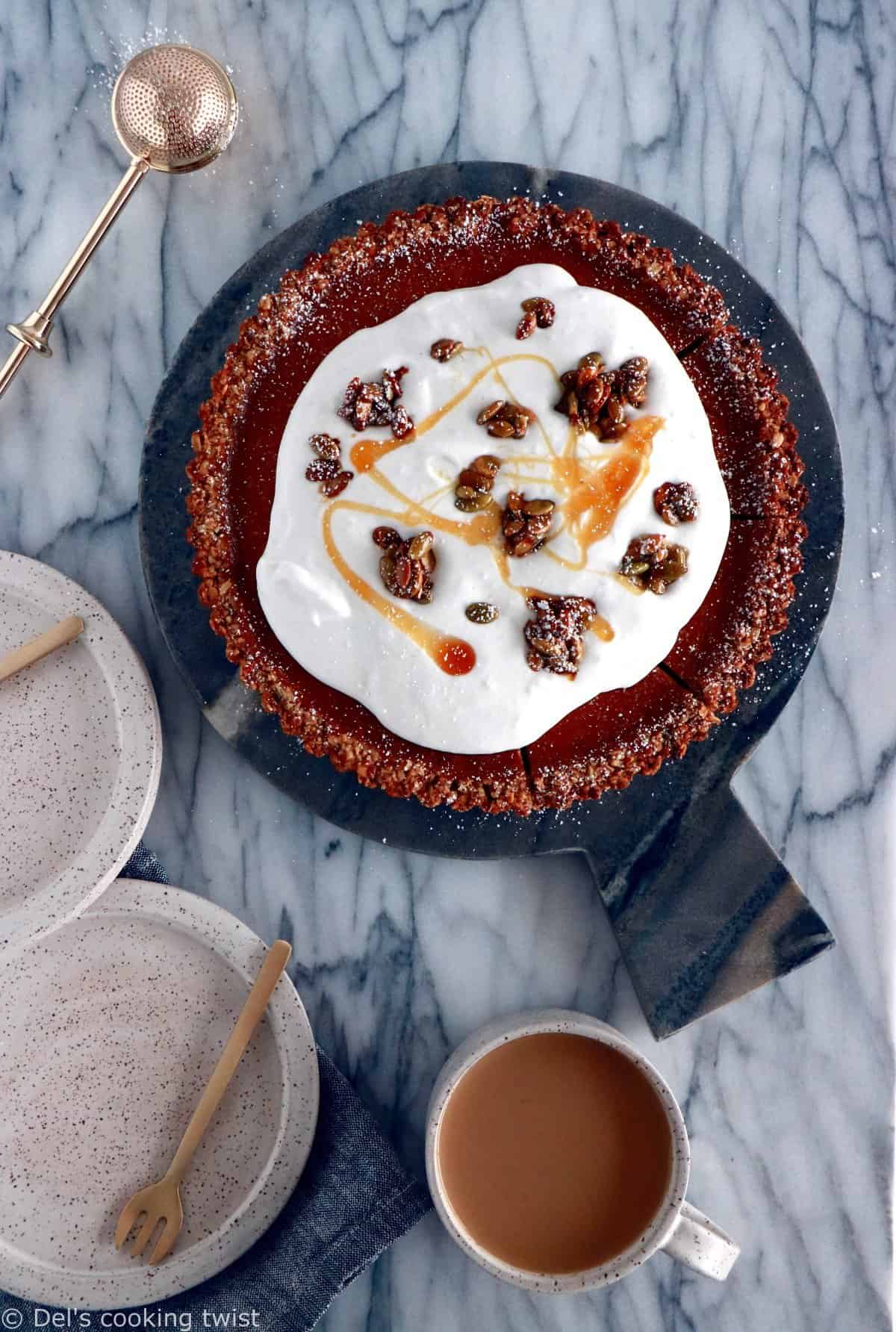 Maple Pecan Pumpkin Pie (Vegan, Gluten-Free)