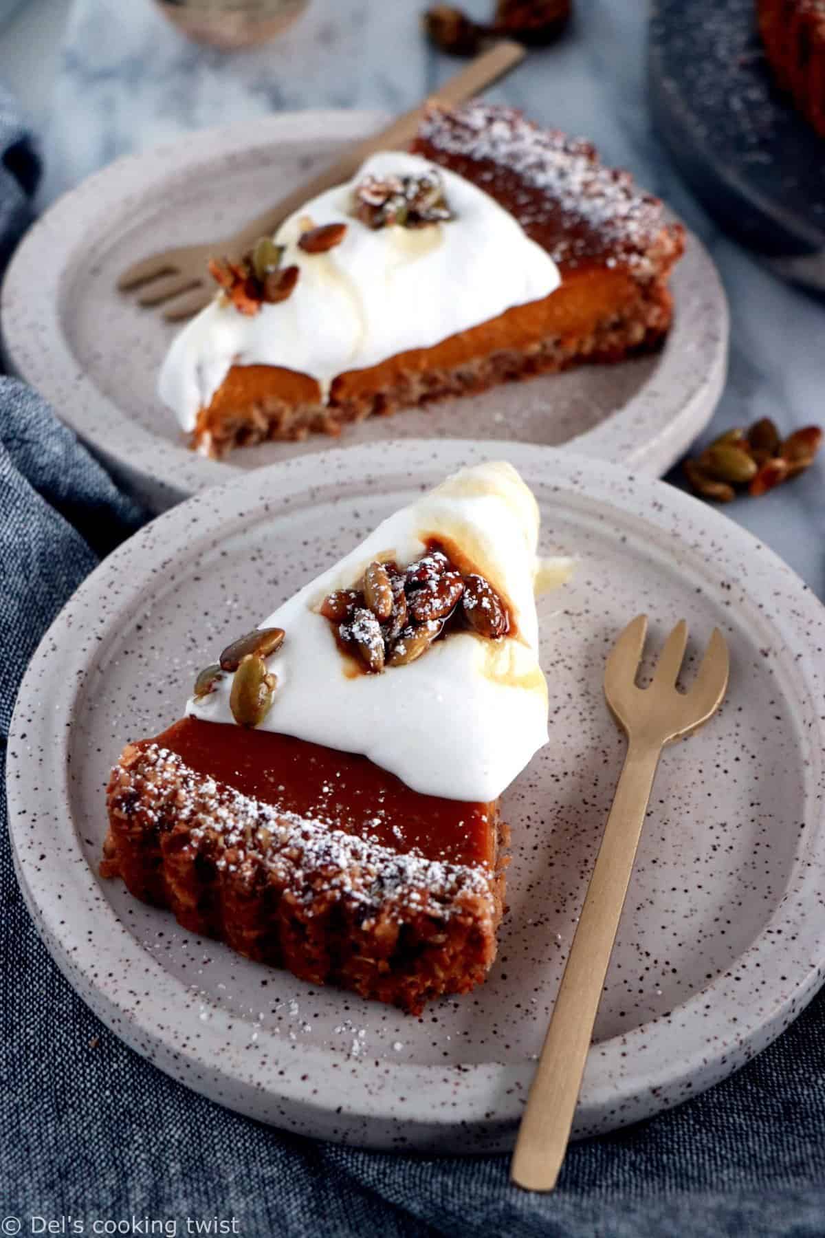 Maple Pecan Pumpkin Pie (Vegan, Gluten-Free)