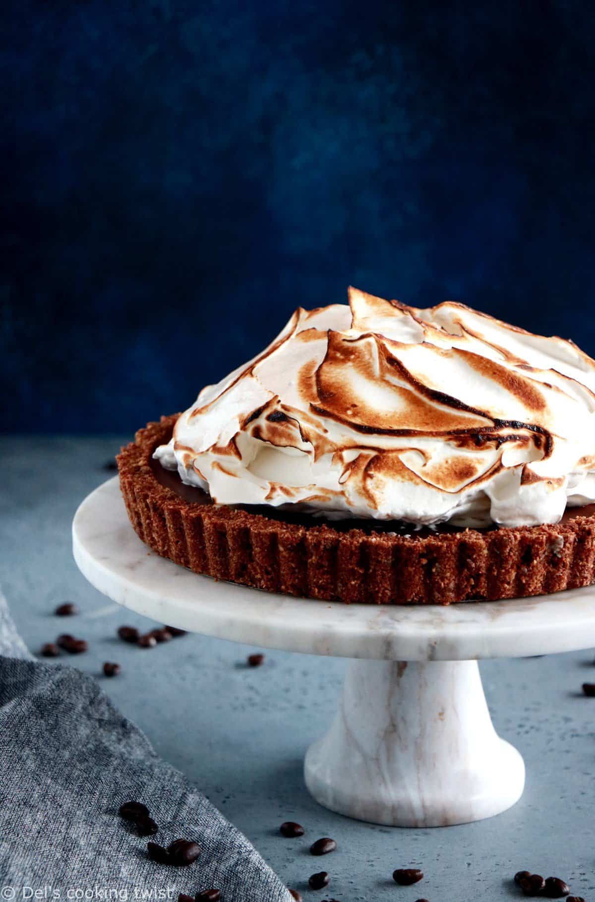 Chocolate Coffee Meringue Pie