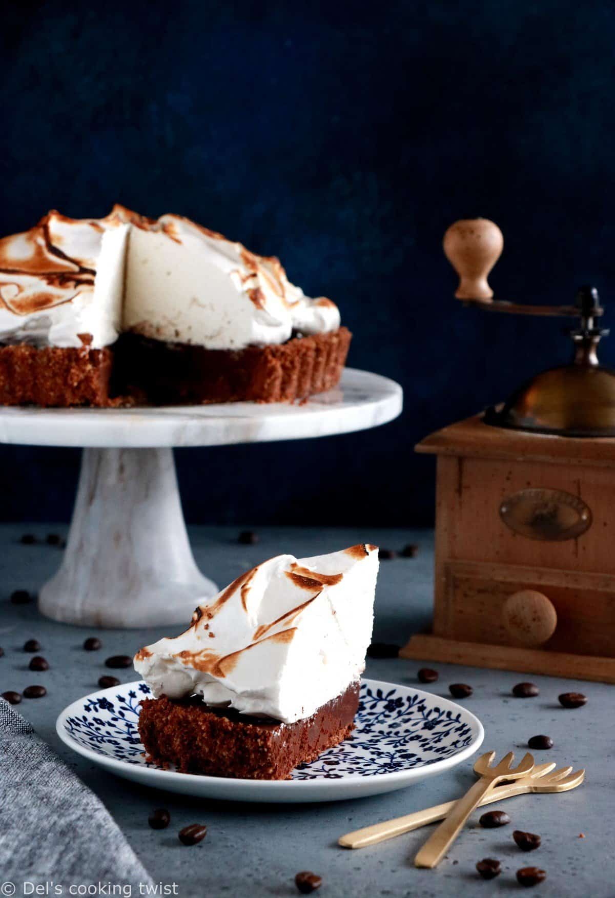 Chocolate Coffee Meringue Pie