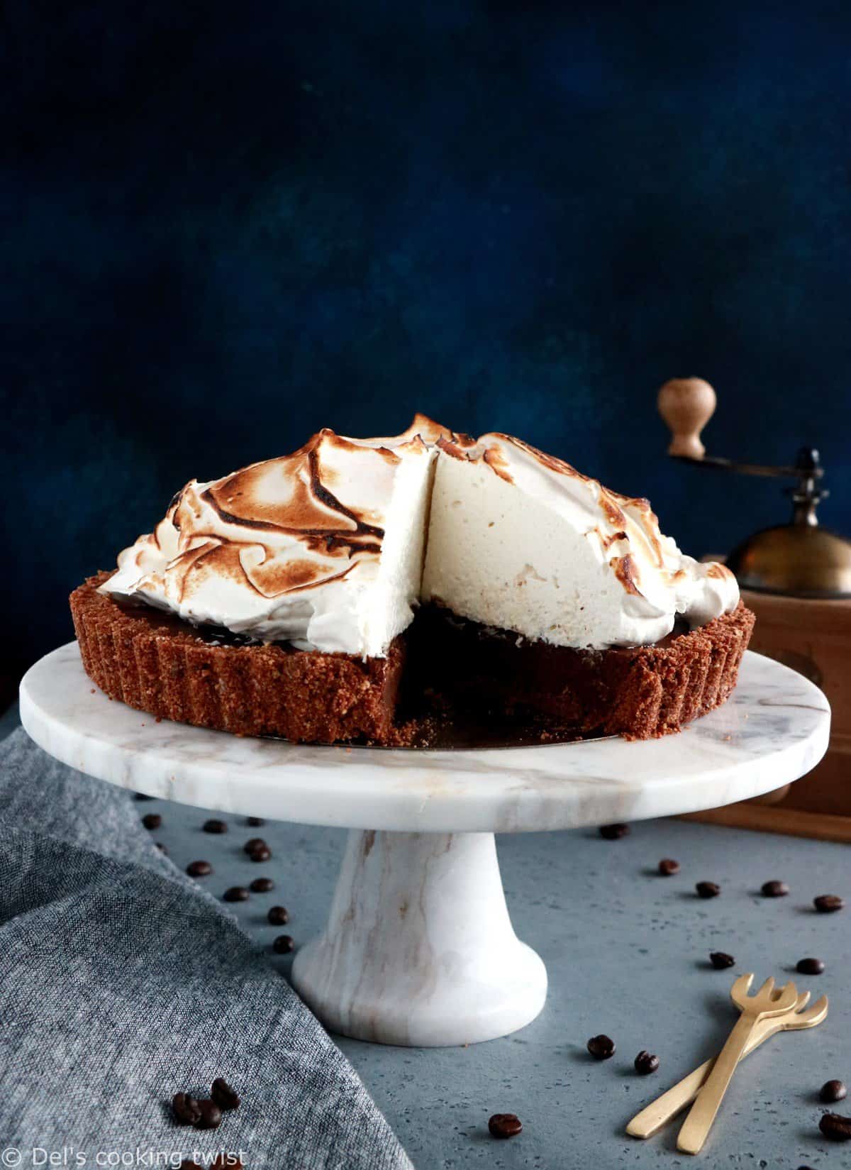 Chocolate Coffee Meringue Pie