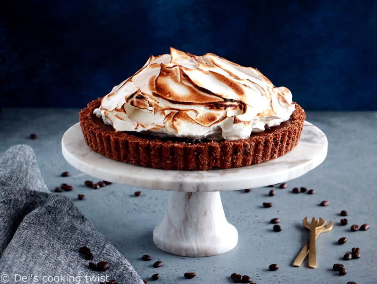 Chocolate Coffee Meringue Pie