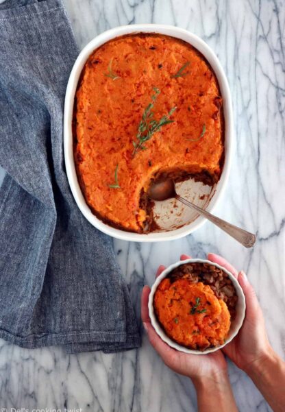 Vegan Pumpkin & Sweet Potato Shepherd's Pie