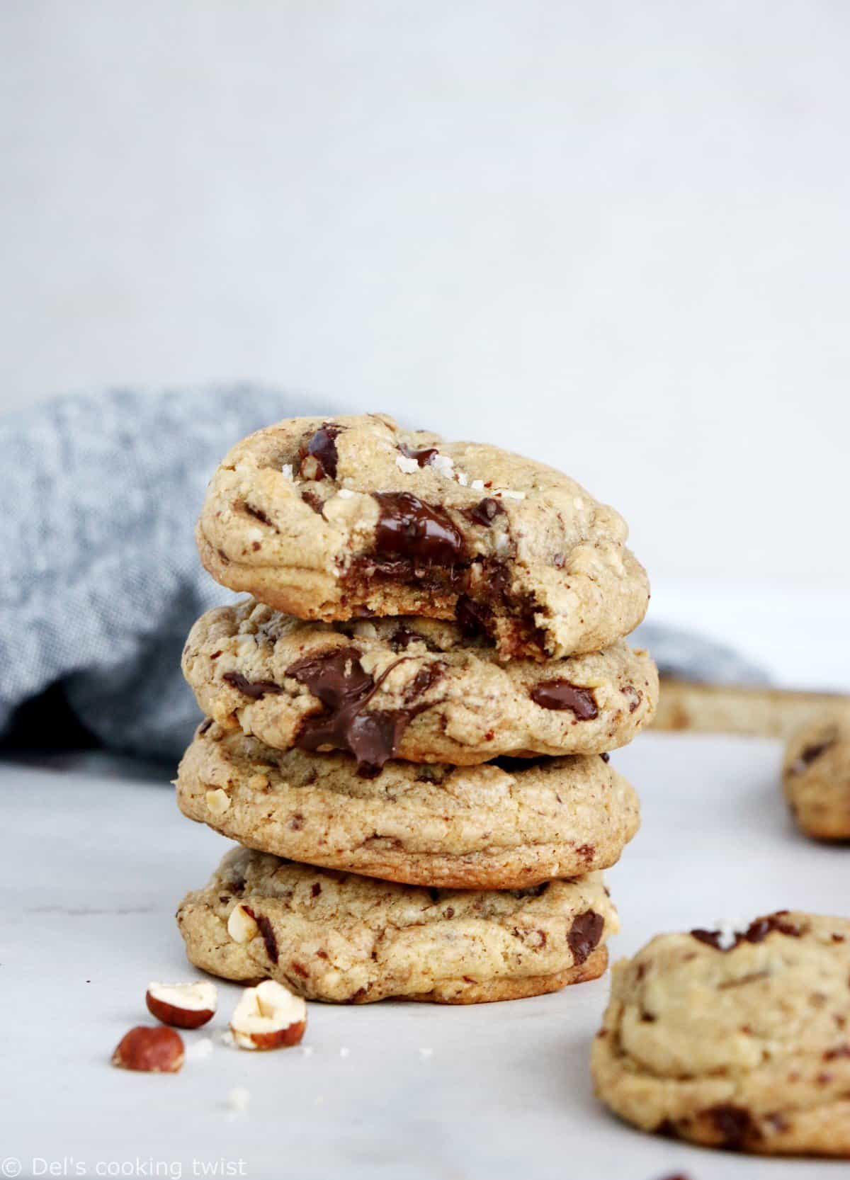 Cookies aux noisettes et pépites de chocolat