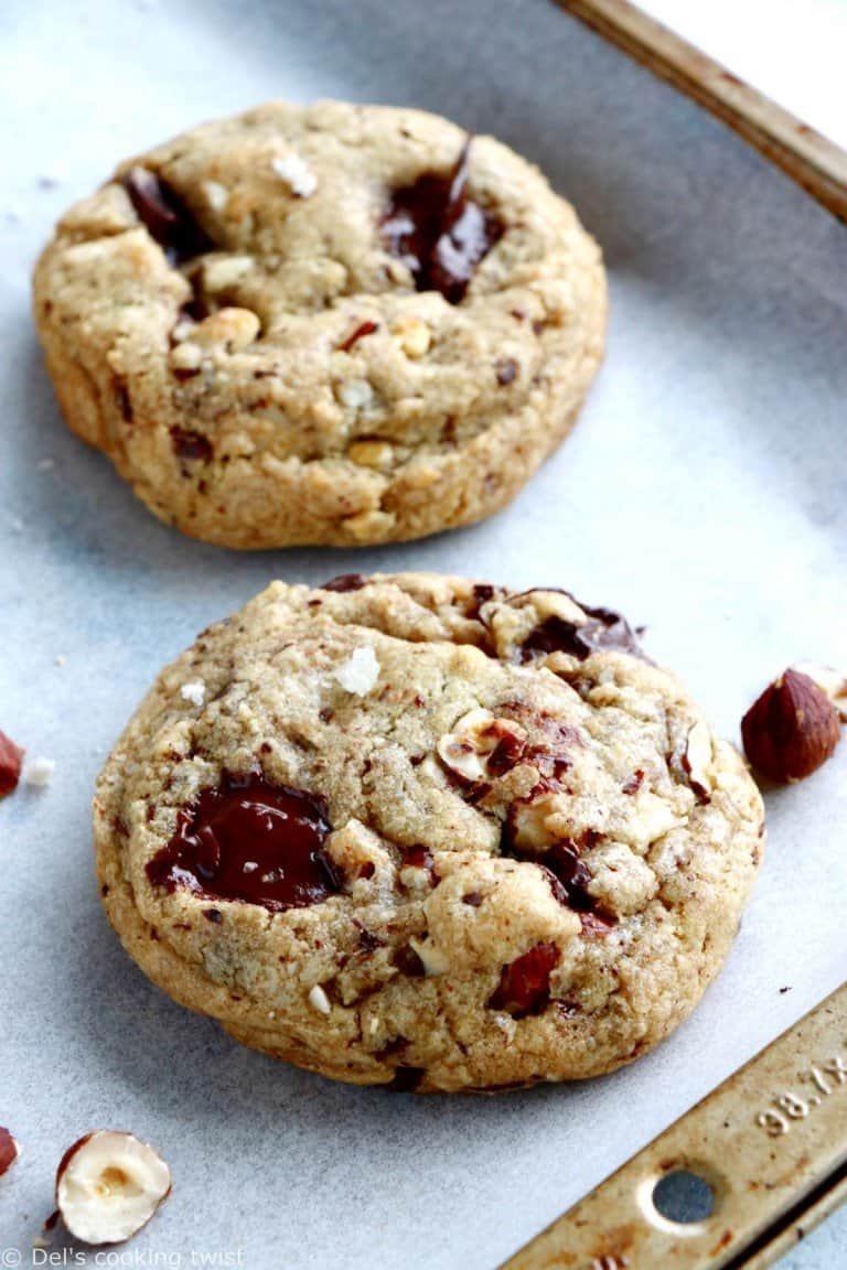 Hazelnut Chocolate Chunk Cookies Del's cooking twist