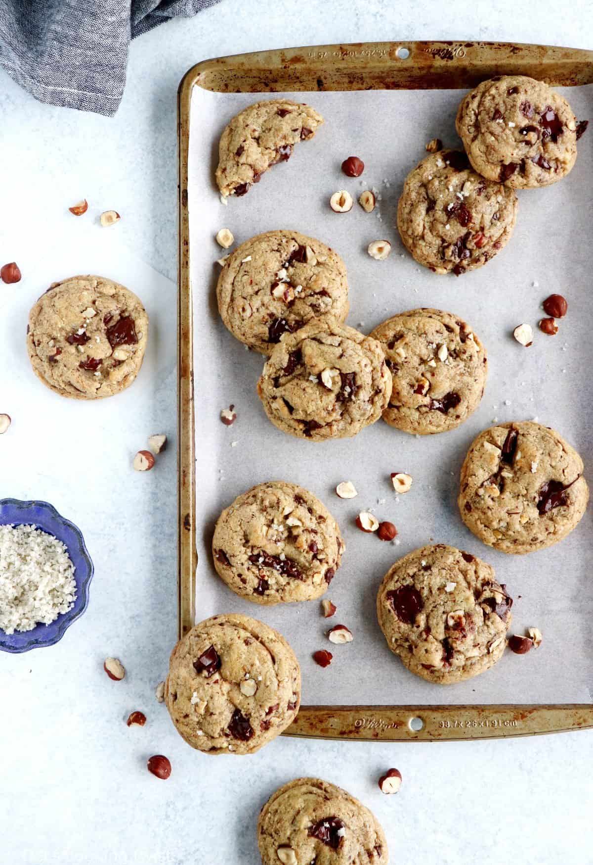 Cookies aux noisettes et pépites de chocolat