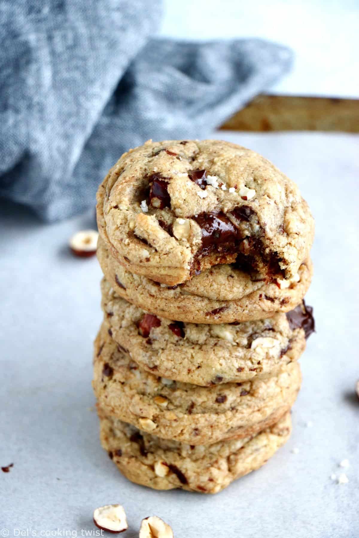 Cookies aux noisettes et pépites de chocolat