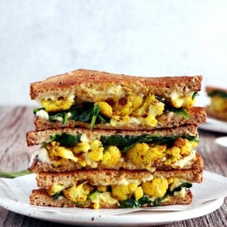 Curried Cauliflower Grilled-Cheese Sandwich